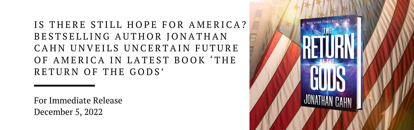 Is there still hope for America? Bestselling author Jonathan Cahn unveils uncertain future of America in latest book ‘The Return of the Gods’